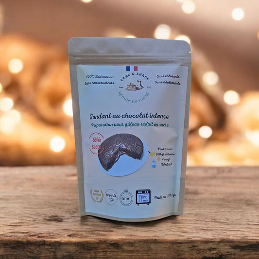 Lot de 3 Paquets de préparations de Fondant au chocolat noir réduites en sucre Cake and Shape
